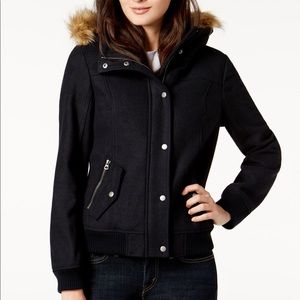 Levi’s Faux-Fur-Trim Hooded Jacket